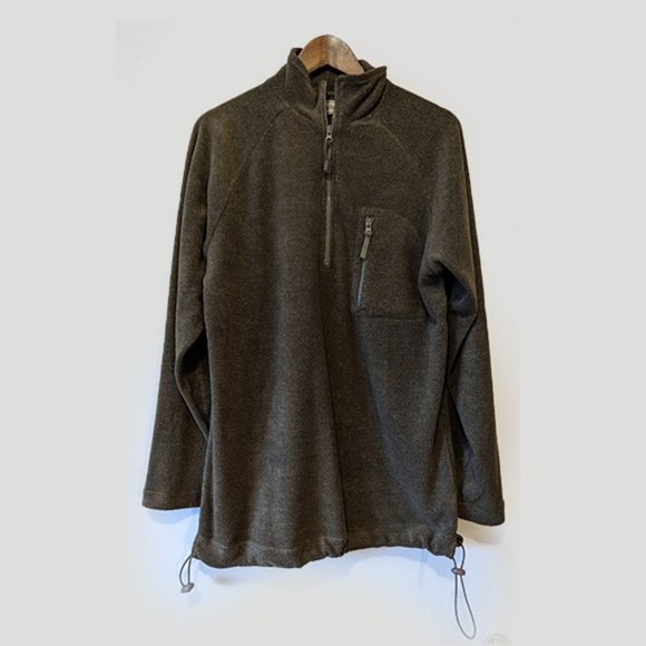 CACHAREL - Half zip waist adjustable green sweater - Sz M - Picture 1 of 8